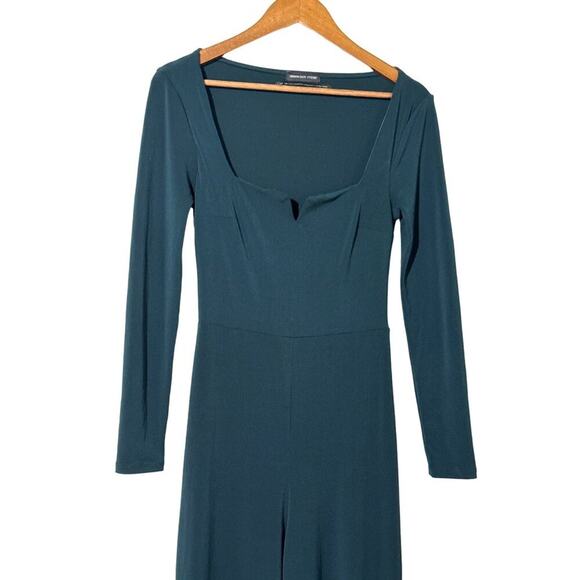 Urban Outfitters Dark Green Vicki VWire Small Wide Leg Stretch Jumpsuit Small - Picture 3 of 10